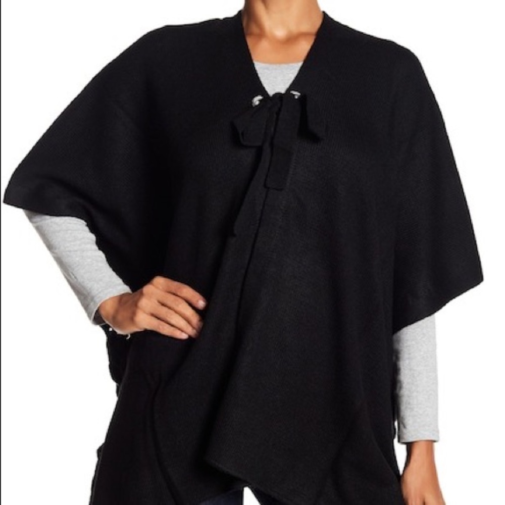 NWT Michael Kors Grommet Tie Neck Poncho